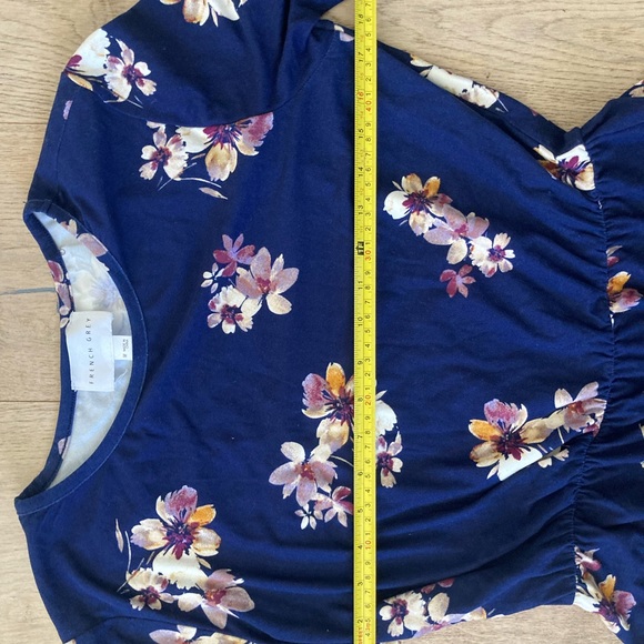 French Grey dress navy with florals medium - Picture 5 of 6